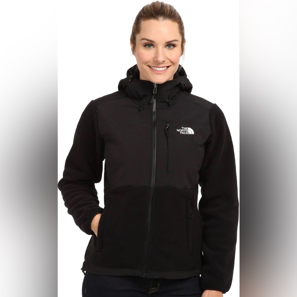 The North Face Black Fleece Jacket Hooded Retro Denali Jacket Windbreake…